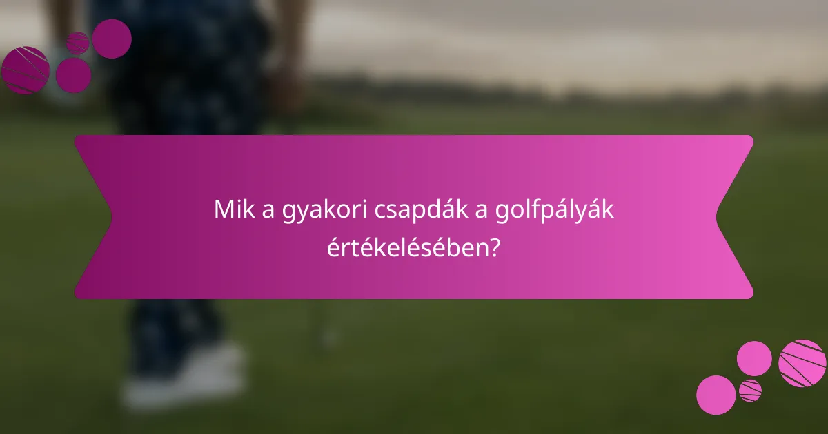 Mik a gyakori csapdák a golfpályák értékelésében?